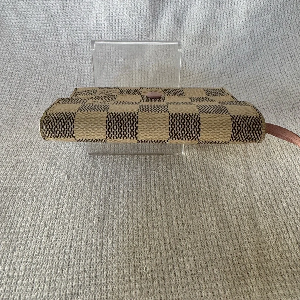 Louis Vuitton Porte feuille Victorine Damier Azur Rose Ballernia Wallet EUC - Picture 8 of 16